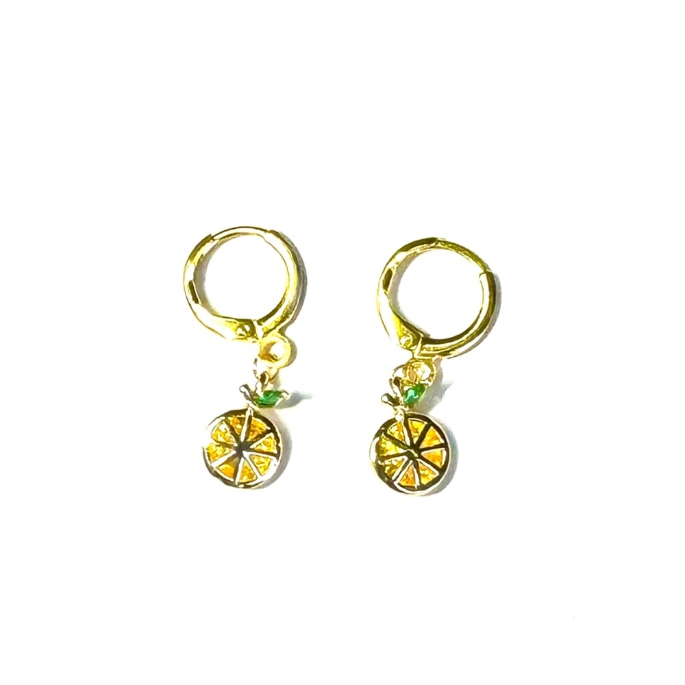 Citrus slice earrings